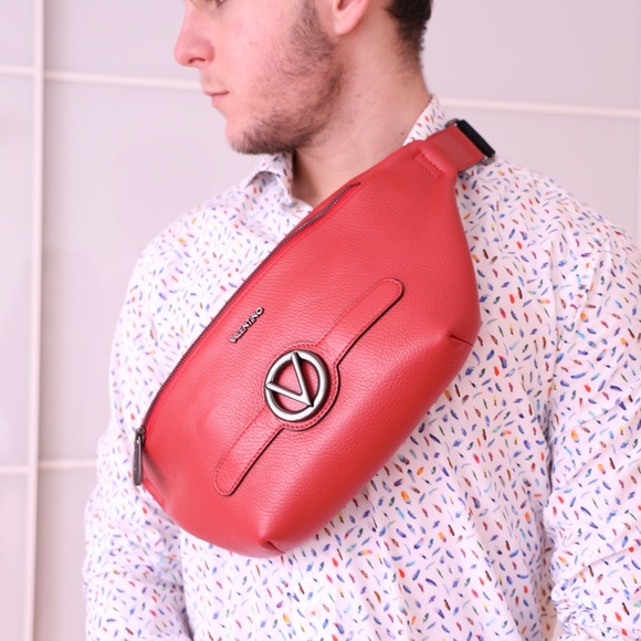 Valentino Crossbody Red Leather Bag - Picture 2 of 6